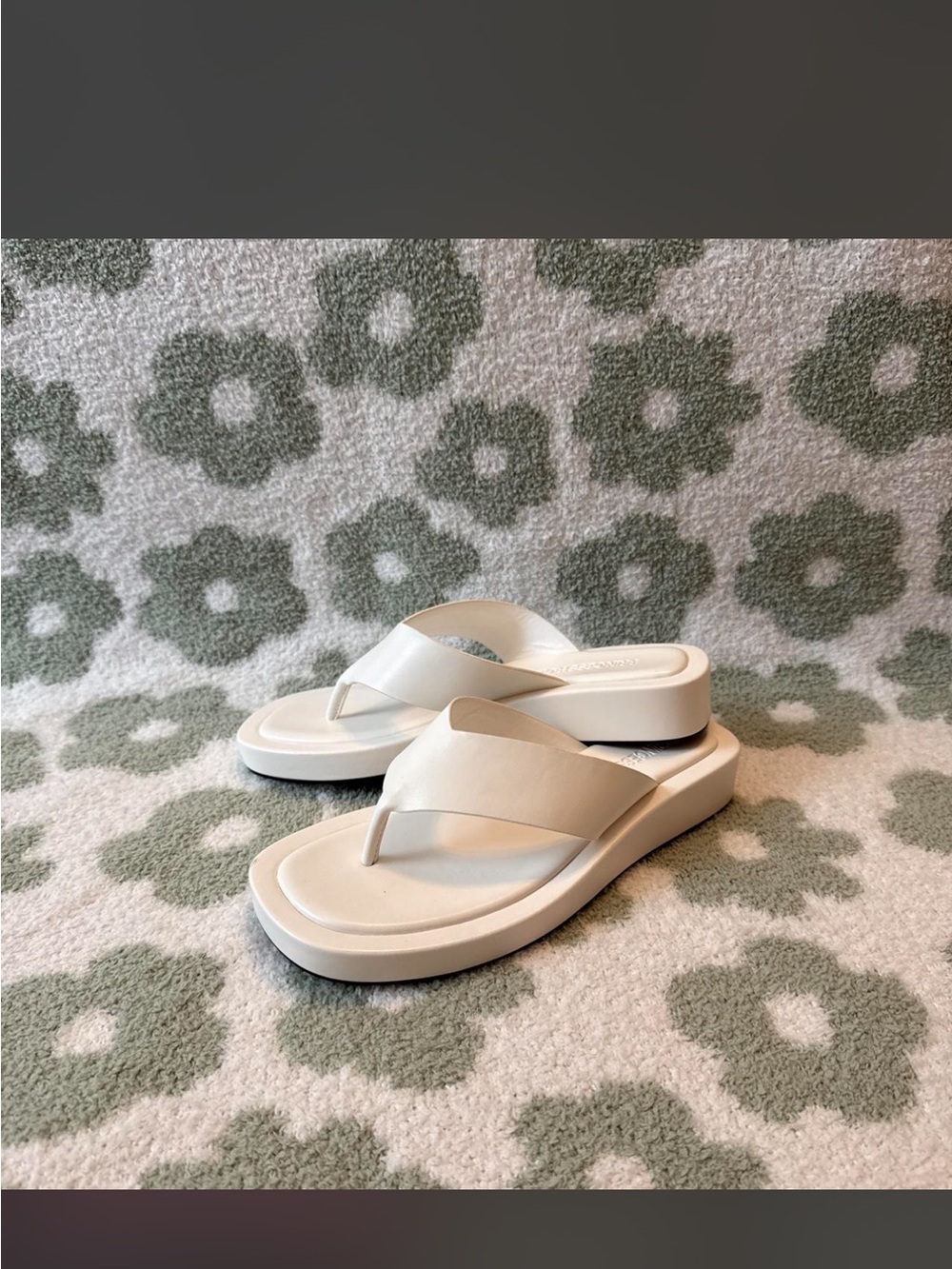 Princess Polly white leather sandals
